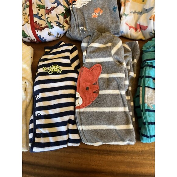 11 Piece Newborn (0-3 Months) Baby Boy/Girl Sleepers Lot - Picture 8 of 16